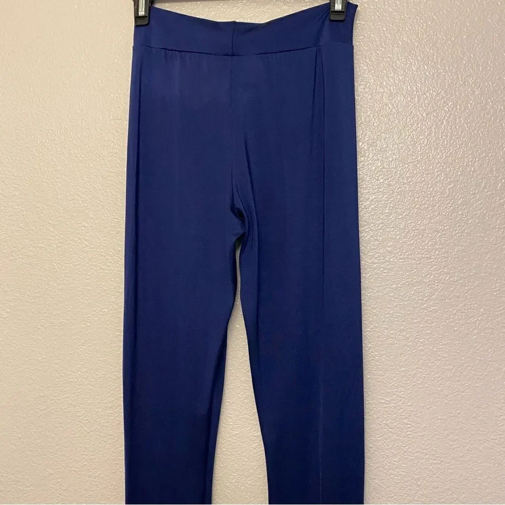 Kelle dance 2 piece blue mesh flocked crop top leggings pants light switch MA